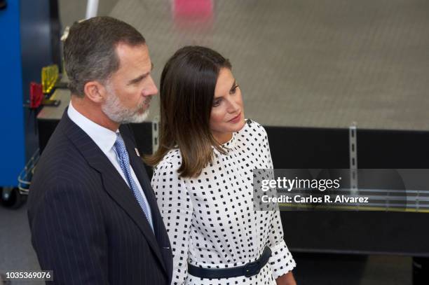 King Felipe VI of Spain and Queen Letizia of Spain visit the Center of Laseres and inaugurate de Petavatio Laser ÔVega-3Õ at the Science Park on...