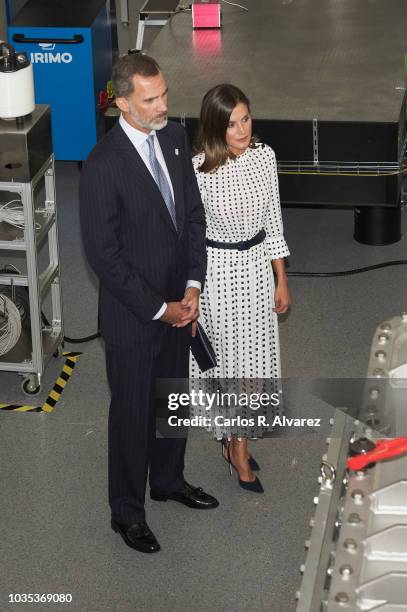 King Felipe VI of Spain and Queen Letizia of Spain visit the Center of Laseres and inaugurate de Petavatio Laser ÔVega-3Õ at the Science Park on...