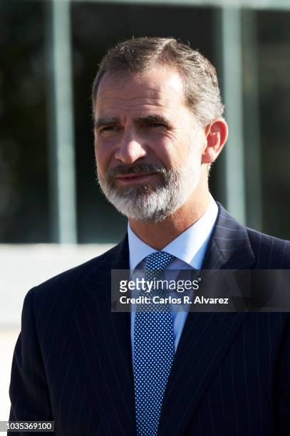 King Felipe VI of Spain visits the Center of Laseres and inaugurates de Petavatio Laser ÔVega-3Õ at the Science Park on September 18, in Salamanca...