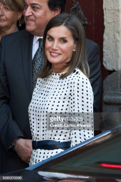 Queen Letizia of Spain attends the 30th anniversary of the ÔMagna Charta UniversitatumÕ at the Salamanca University on September 18, in Salamanca...