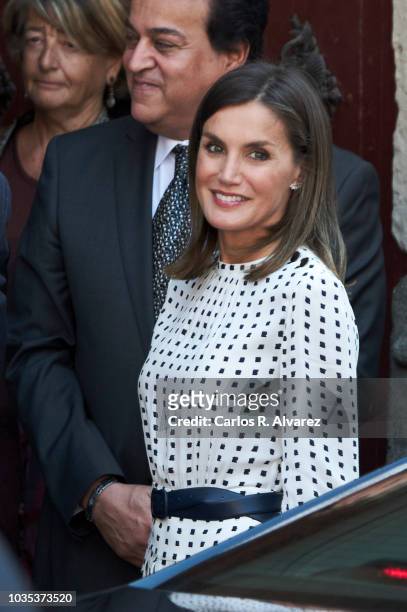 Queen Letizia of Spain attends the 30th anniversary of the ÔMagna Charta UniversitatumÕ at the Salamanca University on September 18, in Salamanca...