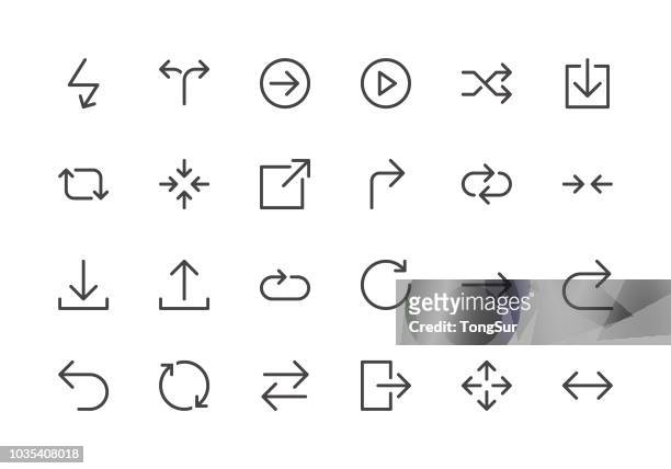 arrows - line icons - graphical user interface stock illustrations