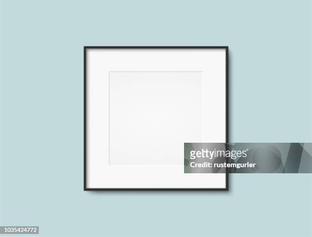 blank photo frame - square composition stock illustrations