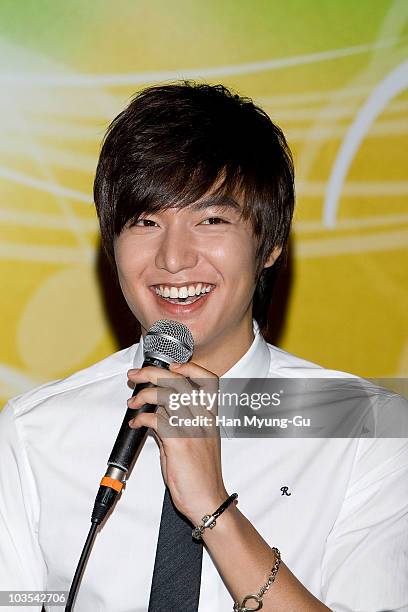 South Korean actor Lee Min-Ho attends a press conference for the "2010 Asia Song Festival" at the Grand Hyatt on August 23, 2010 in Seoul, South...