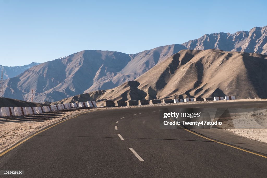 View of Srinagar-Leh road in Ladakh region, North india