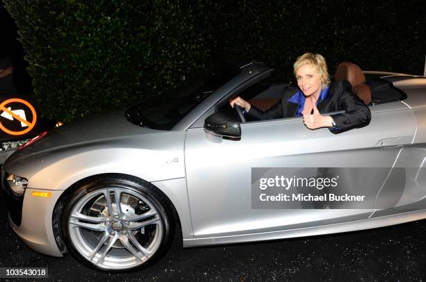 Acterss Jane Lynch attends Audi Celebrates the 2010 Emmy Awards at Cecconi's Restaurant on August 22, 2010 in Los Angeles, California.