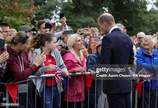 The Duke of Cambridge arrives for the unveiling of a sculpture of Frank Foley at Mary Stevens Park, Stourbridge.