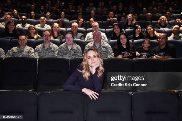 Brie Larson attends Marvel Studios' "CAPTAIN MARVEL" Teaser Trailer Launch at National Air & Space Museum on September 18, 2018 in Washington, DC.