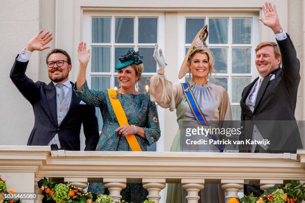 King Willem-Alexander of The Netherlandsm Queen Maxima of The Netherlands, Prince Constantijn of The Netherlands and Princess Laurentien of The...