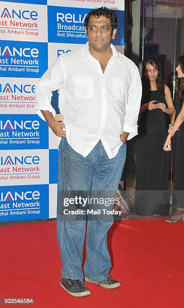 Anurag Basu at the launch party of Reliance Broadcast Network Limited in Mumbai on August 20, 2010.