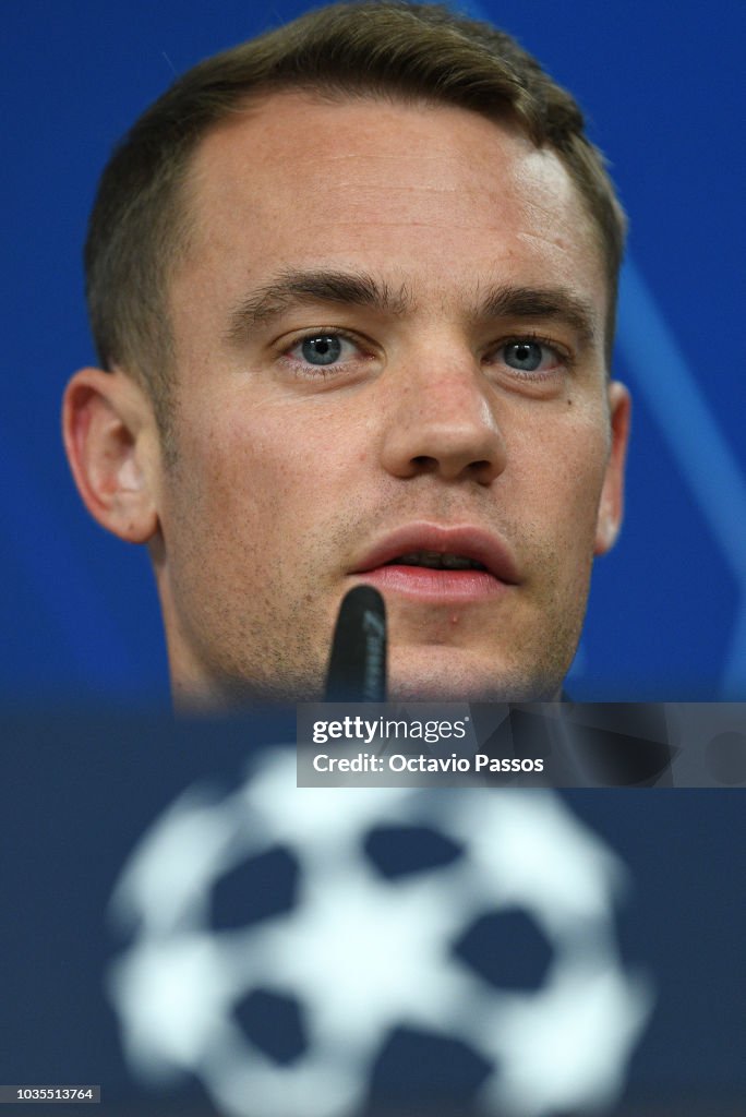 Bayern Muenchen Training And Press Conference - UEFA Champions League