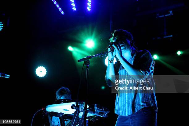 Musician Ed Droste of Grizzly Bear performs during day 1 of the Coachella Valley Music & Arts Festival 2010 held at The Empire Polo Club on April 16,...