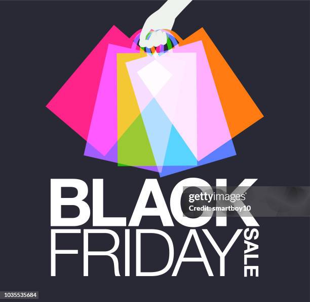 black friday sales - designer bag stock illustrations