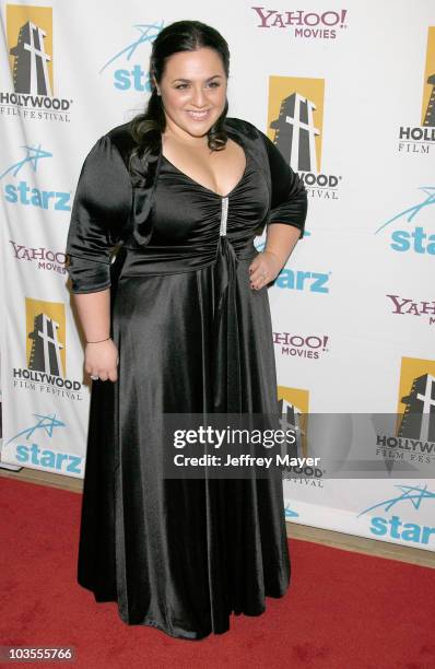 Actress Nikki Blonsky arrives to Hollywood Film Festival's Hollywood Awards at the Beverly Hilton Hotel on October 22, 2007 in Beverly Hills,...