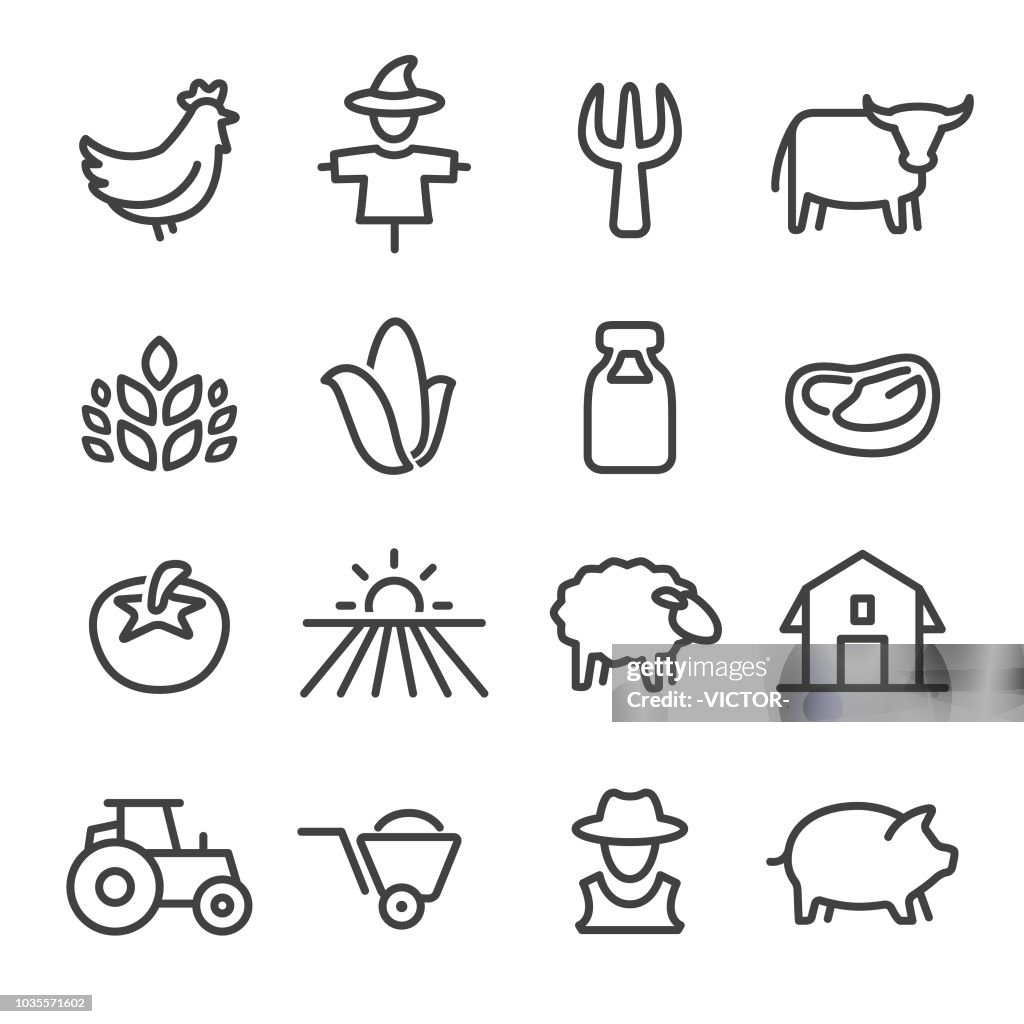 Farm Icons - Line Series