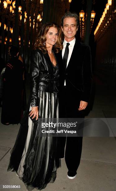Maria Shriver and brother Bobby Shriver attend LACMA's Opening Celebration of the Broad Contemporary Art Museum on February 9, 2008 in Los Angeles,...