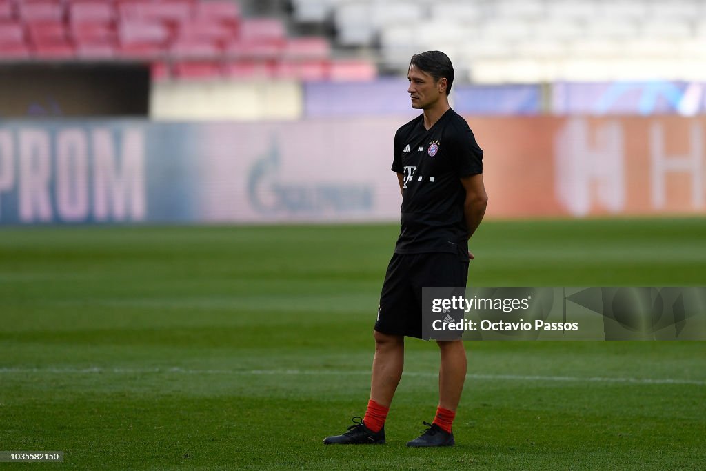 Bayern Muenchen Training And Press Conference - UEFA Champions League