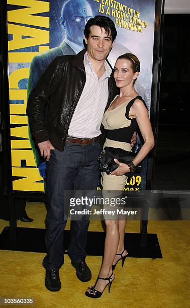 Actors Goran Visnjic and Ivana Vrdoljak arrive at the Los Angeles premiere of "Watchmen" at Grauman's Chinese Theatre on March 2, 2009 in Hollywood,...