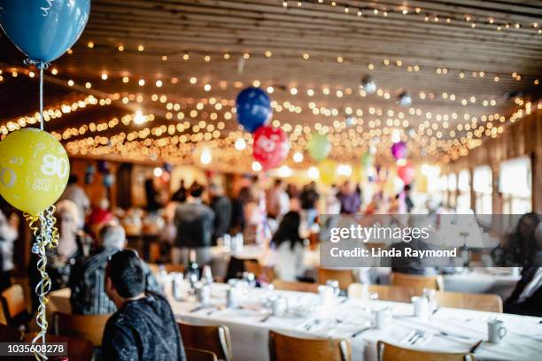 blurred festive party - wedding venue stock pictures, royalty-free photos & images