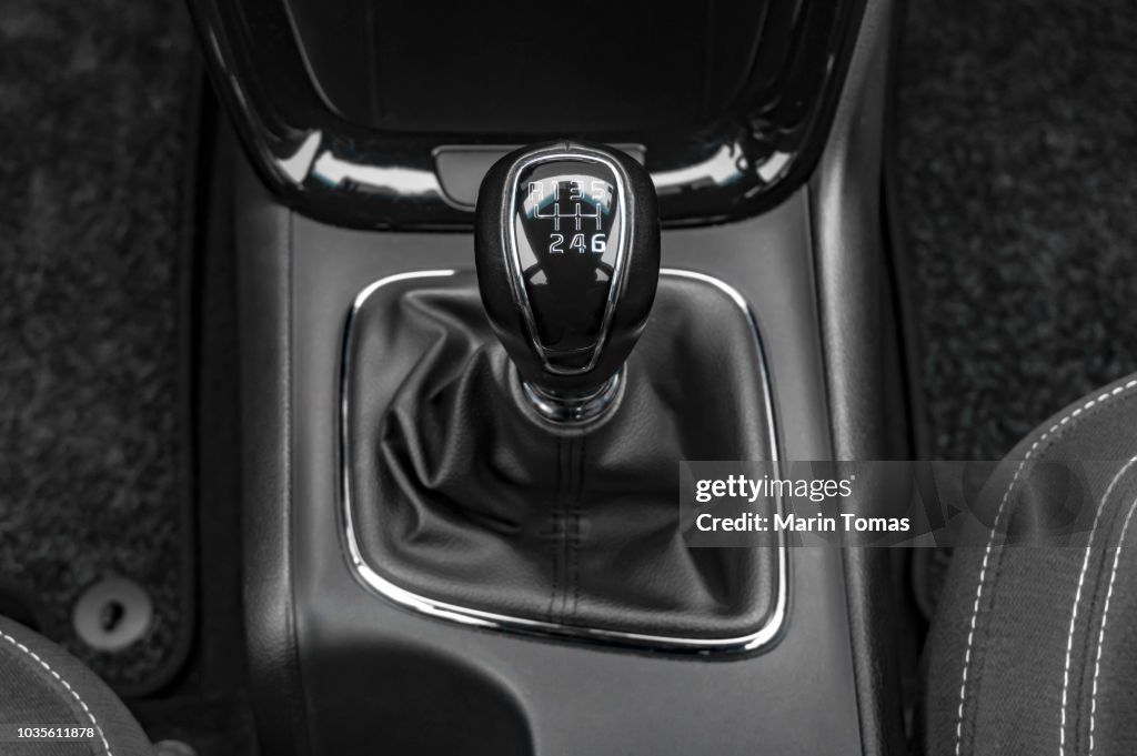 Modern car gearbox lever