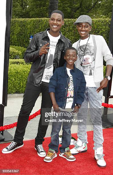 Actors Kwesi Boakye, Kwame Boateng and Kofi Siriboe arrive at the Los Angeles premiere of "Imagine That" at the Paramount Theater on the Paramount...