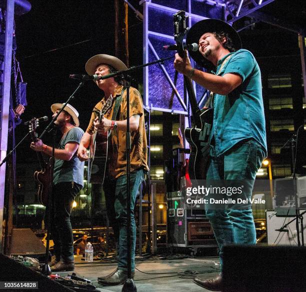 The Wild Feathers perform onstage during Whiskey Jam series '18 outdoor concert at Losers Bar & Grill on September 17, 2018 in Nashville, Tennessee.