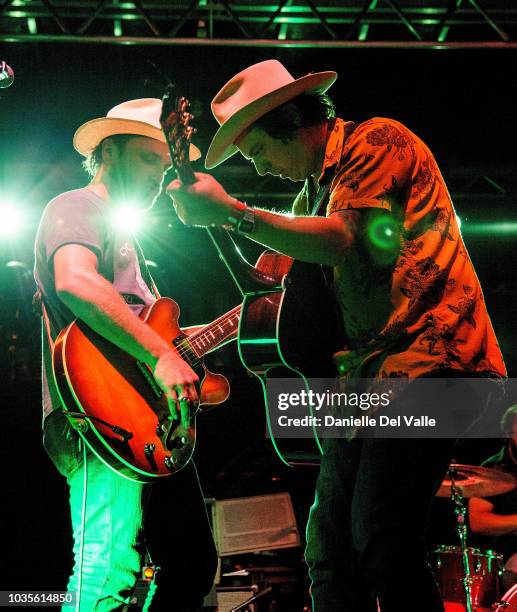 The Wild Feathers perform onstage during Whiskey Jam series '18 outdoor concert at Losers Bar & Grill on September 17, 2018 in Nashville, Tennessee.
