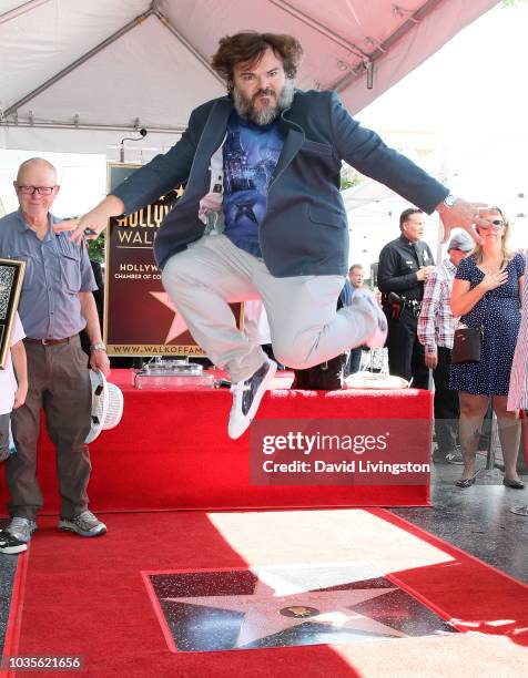 Jack Black attends his being honored with a Star on the Hollywood Walk of Fame on September 18, 2018 in Hollywood, California.