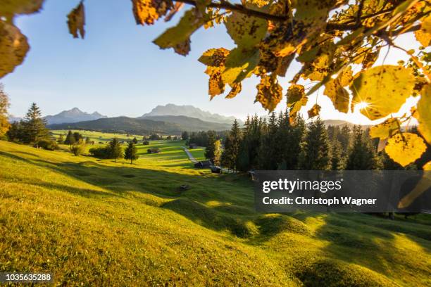 bayerische alpen - garmisch partenkirchen - munich autumn stock pictures, royalty-free photos & images