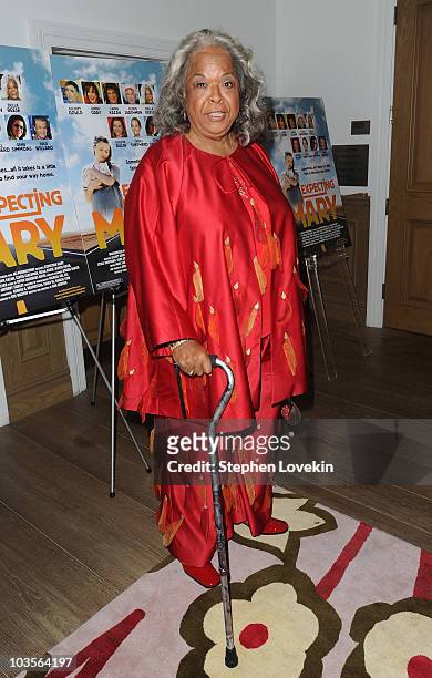 Actress Della Reese attends the premiere of "Expecting Mary" at the Crosby Street Hotel on August 23, 2010 in New York City.