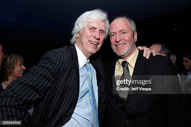 Douglas Kirkland and Greg Gorman attend the Annenberg Foundation launch of the Annenberg Space For Photography on March 25, 2009 in Los Angeles,...