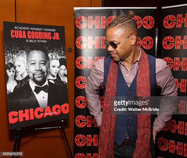 Cuba Gooding Jr. Celebrates his return to 'Chicago' on Broadway at The Lambs Club on September 18, 2018 in New York City.