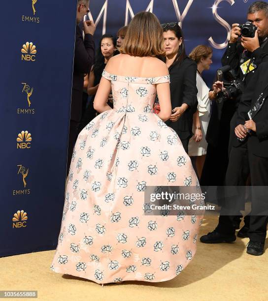 Millie Bobby Brown arrives at the 70th Emmy Awards on September 17, 2018 in Los Angeles, California.
