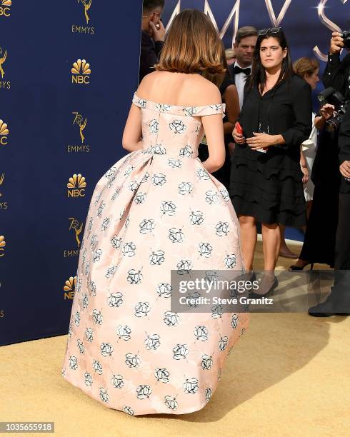 Millie Bobby Brown arrives at the 70th Emmy Awards on September 17, 2018 in Los Angeles, California.