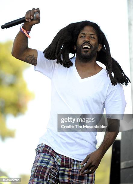 Murs of Murs and 9th Wonder performs as part of Rock the Bells 2010 at Shoreline Amphitheatre on August 22, 2010 in Mountain View, California.