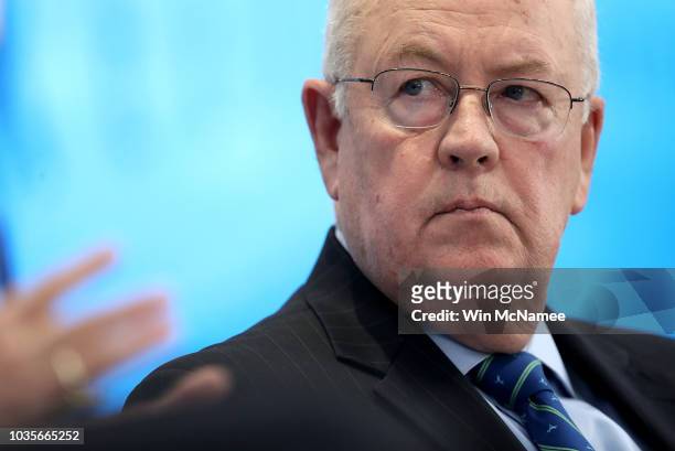 Former Independent Counsel Ken Starr answers questions during a discussion held at the American Enterprise Institute September 18, 2018 in...