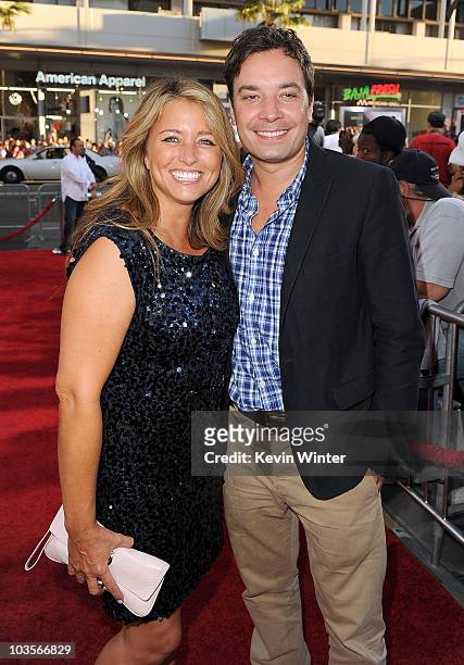 Producer Nancy Juvonen and TV personality Jimmy Fallon arrive at the premiere of Warner Bros. "Going The Distance" held at Grauman's Chinese Theatre...