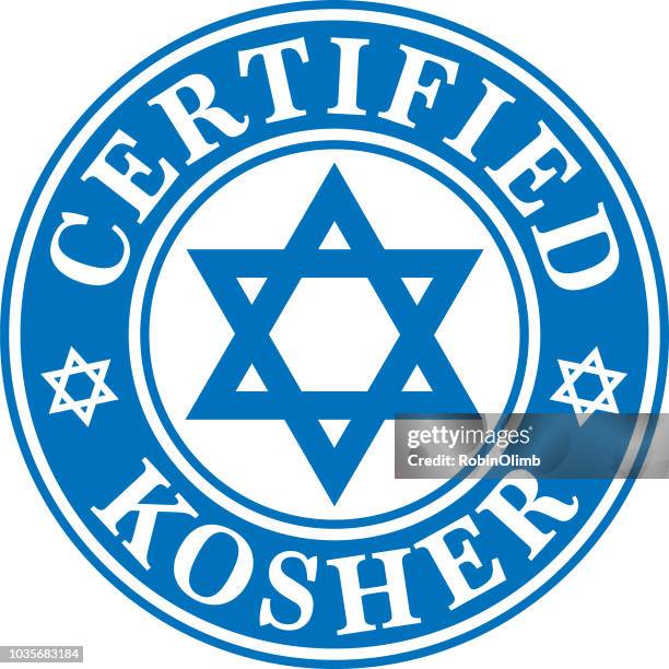 certified kosher label - kosher stock illustrations