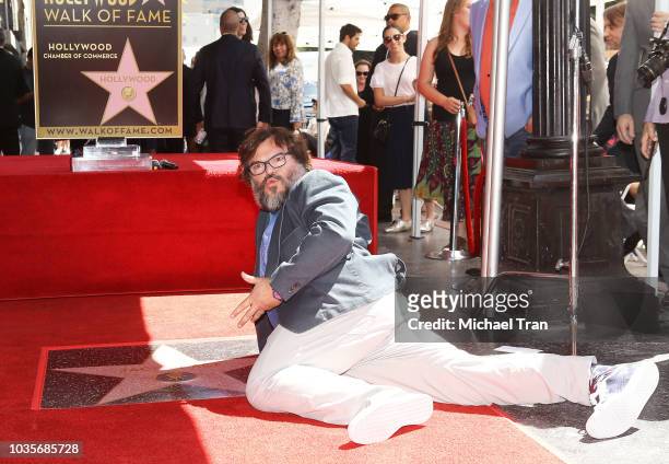 Jack Black attends the ceremony honoring him with a Star on The Hollywood Walk of Fame held on September 18, 2018 in Hollywood, California.