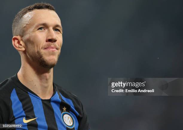 Ivan Perisic of FC Internazionale looks on during the Group B match of the UEFA Champions League between FC Internazionale and Tottenham Hotspur at...