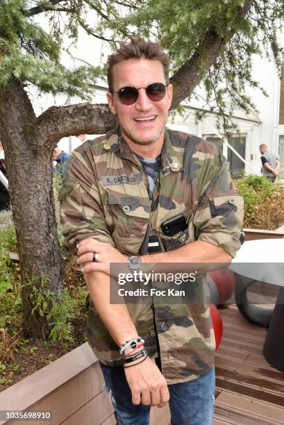 Presenter Benjamin Castaldi attends the 'Miss Beaute Nationale 2019' Press Conference at SBS Patrimoine on September 18, 2018 in Paris, France.