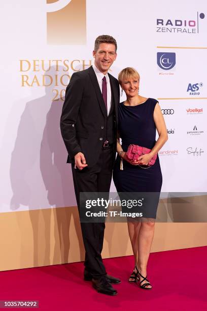 Steffen Hallaschka and Anne-Katrin Hallaschka attend the Deutscher Radiopreis at Schuppen 52 on September 6, 2018 in Hamburg, Germany.