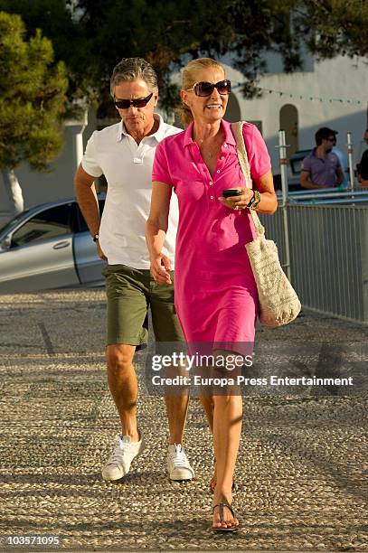 Marie-Blanche Brillembourg and Atilio Brillembourg on August 24, 2010 in Spetses, Greece.