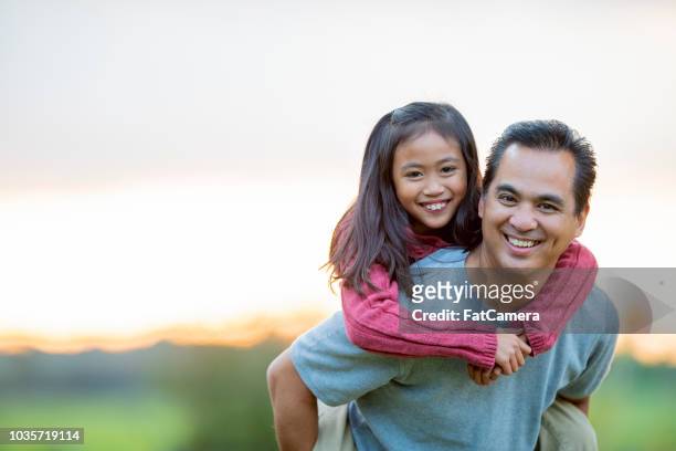 father and daughter portrait outside in the summertime - philippines stock pictures, royalty-free photos & images