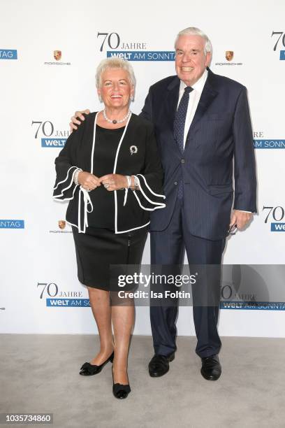 Christine Kuehne and her husband Klaus-Michael Kuehne during the 70th anniversary celebration of the German Sunday newspaper WELT AM SONNTAG at The...