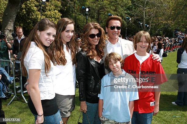 Katherine Schwarzenegger, Christina Schwarzenegger, Maria Shriver, Governor Arnold Schwarzenegger, Christopher Schwarzenegger and Patrick...