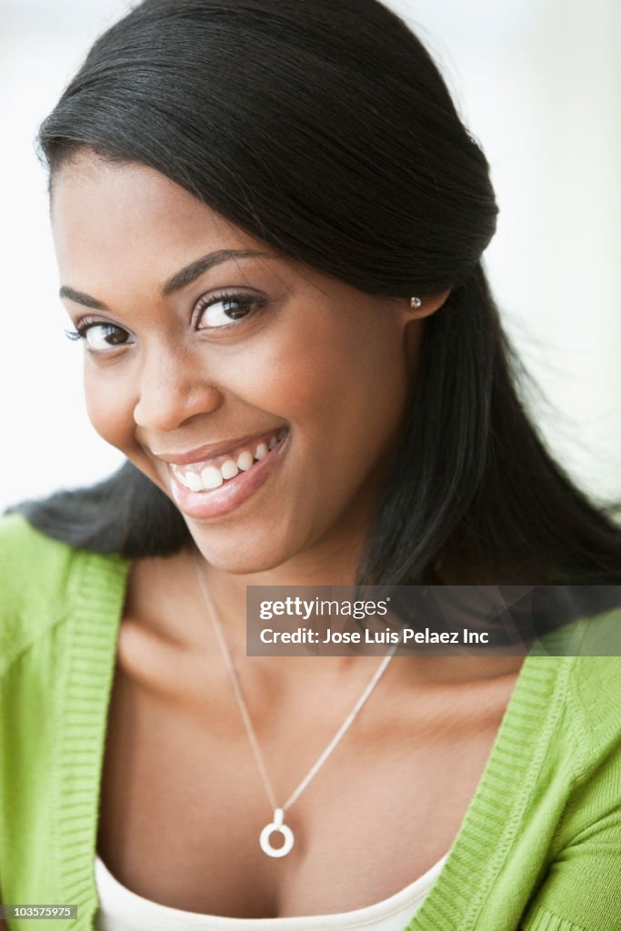 African American woman smiling