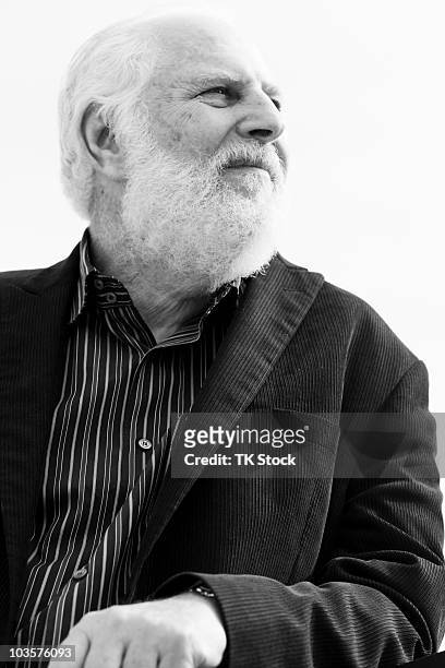senior caucasian man with beard - person waist up stock pictures, royalty-free photos & images