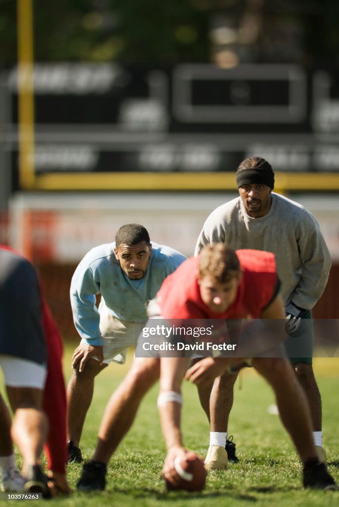 Men playing football