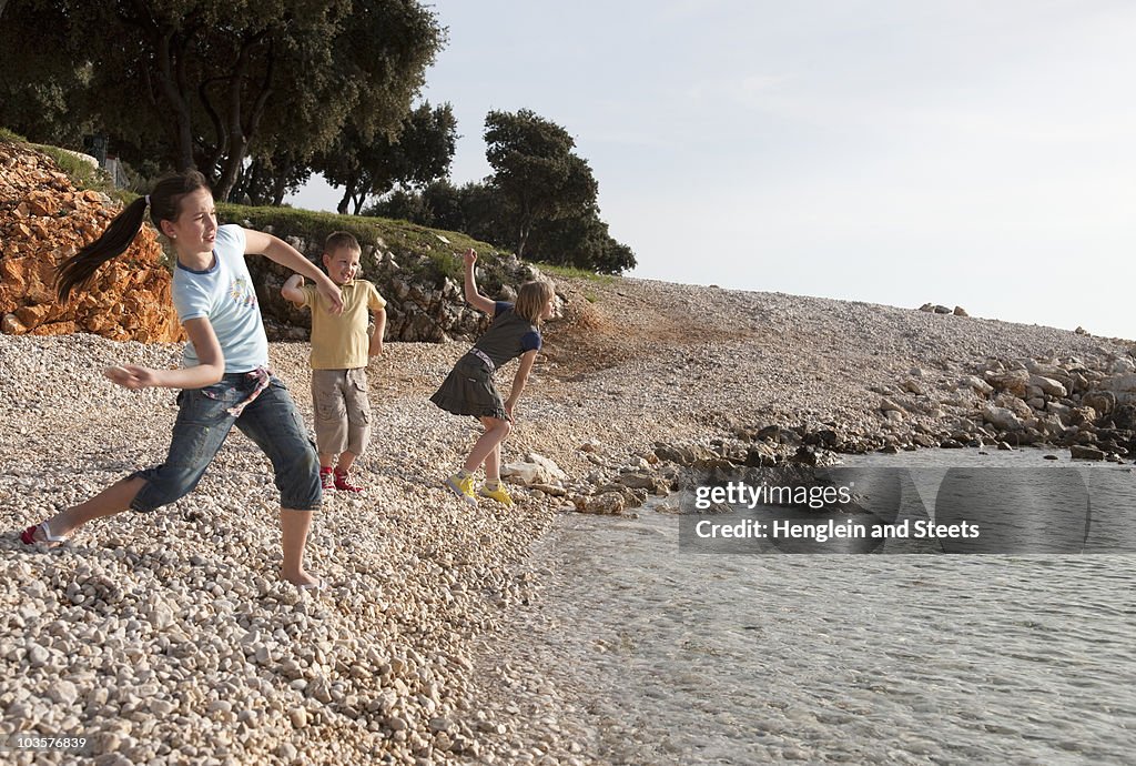 Children at the beach